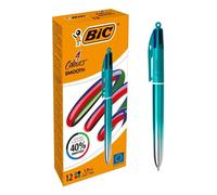 BIC Colors Smooth Nero Blu Verde Rosso Penna a sfera retrattile girevole Medio 12 pz