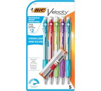 BIC Commercio all'ingrosso di caso di 25 Velocity Matita meccanica, ricaricabile, rubbergrip.9 mm, 5/PK, assortiti'…