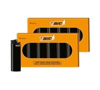 BIC - Confezione da 12 accendini maxi, completamente neri.