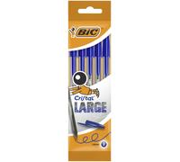 BIC Penne Blu a Sfera, Cristal Large, Punta Larga (1,6 mm), Confezione da 5