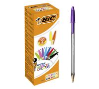 BIC, Cristal Multicolour, Penna Sfera Colorate, Punta Larga 1.6mm, Cancelleria S