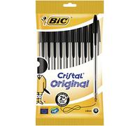 BIC Cristal Original 1.0 mm Ball Pen Confezione da 10 Black