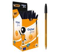 BIC Cristal Original, Ballpoint Pens, Every-Day Biro Pens with Fine Point (0.8 m