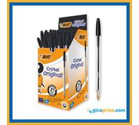 BIC Cristal Original Penne Nere a Sfera Punta Media 1 mm Confezione 50 Penne