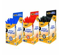 Bic Cristal Original Punta Media 1mm Kit Risparmio Scuola Ufficio Blu Rosso Nero