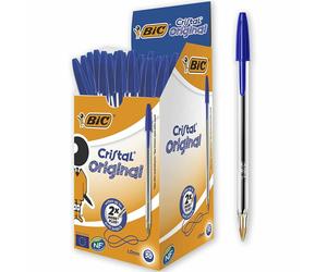 BIC Cristal Originale Penna a sfera medium PUNTO 1.0 mm -blu 2 scatole da 50pz.