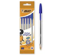 BIC Cristal Penna a sfera 1,0 mm Confezione da 5 Blue