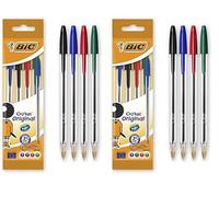 BIC Cristal Penna a sfera 1,0 mm Confezione da 8 Multicoloured
