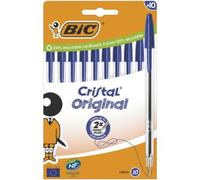 Bic cristal - penne a sfera blu (10 pz) punta 1.0 mm