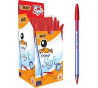 Bic Cristal Soft penna a sfera con punta da 1,2 mm rosso conf. da 50 pz