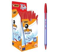 Penna a sfera con cappuccio Cristal Soft punta 1.2mm rosso Bic conf. 50 pezzi
