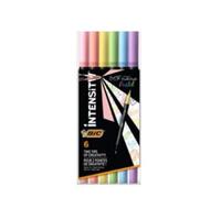 Bic evidenziatore Intensity Dual tip 6 pz Multicolore Punta del pennello
