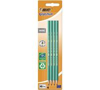 Bic Evolution Ecolutions Matita Mina Hb Blister Quattro Matite, Verde