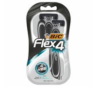 BIC FLEX 4 Comfort - Rasoio Usa E Getta Nano Tech Da Uomo Con 4 Lame E Aloe Vera