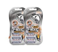 BIC Flex5 Hybrid - Kit di rasoi da uomo, 2 manici e 8 ricariche