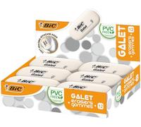 BIC Galet - Gomma per cancellare in gomma sintetica, 58 x 28 x 13 mm, display box da 12 pezzi