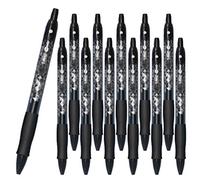 BIC Gel-ocity - 12 penne a sfera retrattili con inchiostro gel ad asciugatura rapida, con impugnatura morbida, punta media da 0,7 mm, colore nero, confezione OEM