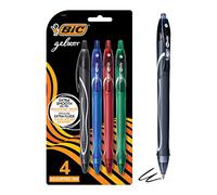 Bic Gel-ocity, penna gel retrattile ad asciugatura rapida, punta media (0,7 mm), colori assortiti, 4 pezzi