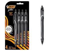 Bic Gel-ocity, penna gel retrattile ad asciugatura rapida, punta media (0,7 mm), nera, 12 pezzi