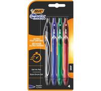 Bic Gel-ocity Penne gel ad asciugatura rapida, colori assortiti, confezione da 4