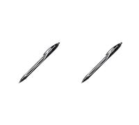 BIC Gel-ocity Quick Dry Clip-on retractable ballpoint Penna Medio, Nero, 0.7 mm (Confezione da 2)