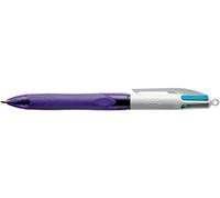 Bic Grip Fashion - Penna biro, 4 colori, Viola