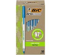 BIC GSME509BE Ecolutions - Penna a sfera rotonda Stic, inchiostro blu, 1 mm, confezione da 50