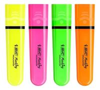 Bic Highlighter Flat, evidenziatori fluo, confezione 4 colori • con inchiostro