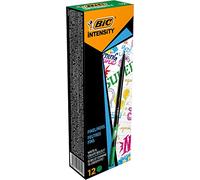 BIC Intensity Fine, Pennarelli Punta Fine Verdi, Punta in Feltro (0.4 mm), Fineliner Ideali per Appunti, Scrittura Creativa e Disegno, 12 Unità