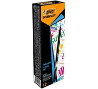 BIC Intensity Fine, Pennarelli Punta Fine Neri, Punta in Feltro (0.4 mm), Fineli