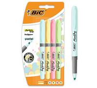 BIC Highlighter Grip Pastel evidenziatore 4 pz Punta smussata Blu Verde Rosa Giallo