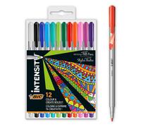 Bic Intensity Medium Felt-Tip Pens, Medium Tip, Box of 12 Caja de 12 rotuladores
