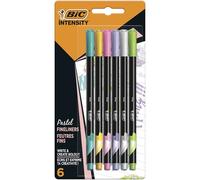BiC Intensity Fine Felt Tip Pens, Pack of 6 Multicolor 6 count (Pack of 1)
