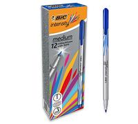 BIC Intensity, Pennarelli Punta Media Blu, Punta in Feltro (0,8 mm), 12 Unità, Cancelleria per Appunti e Scrittura Creativa, Cancelleria Scuola