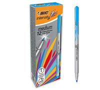 BIC Intensity, Pennarelli Turchese, Punta Media in Feltro, 0.8 mm, Ottimali per Appunti e Scrittura Creativa, 12 unita