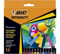 Bic Intensity Premium Felt Tip Pens for Adults and Children in 12 Colours with C