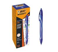 BIC Intensity Quick Dry, Penne Gel Blu, Punta Media 0,7mm, Inchiostro Scorrevole