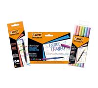 BIC Intensity, Set per Scrittura Creativa, Fineliner Colour Change, Pennarelli Colorati Pastello Dual-Tip, Evidenziatori, Cancelleria Scuola, Idea Regalo, Kit da 18 Unità