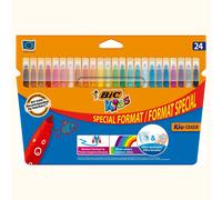 Bic Kids Couleur Confezione da 24 Pennarelli - Punta Media - Lavabili - Colori Assortiti