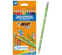 BIC Kids Eco Illusion 12 matite colorate con gomma