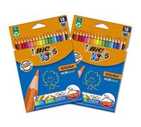 BIC Kids Evolution ECOlutions Matite per Colorare - Colori Assortiti, 2 Pacchi d