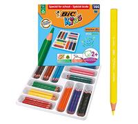 BIC KiDS Evolution Triangle Colouring Pencils Special for School Class Pack (144 Pieces)
