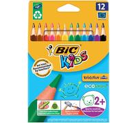 Bic 8297356 Kids Evolution Triangle Pastelli, 10.2 mm, Confezione da 12