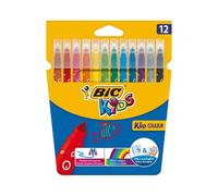 BIC Kids Felt Tip Pens, Kid Colour with Medium Blocked Tip, Vivid Colouring Pens