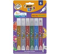 BIC Kids Glitter Glue Metallic Assorted Colours 6 Pack Metallic Colours