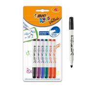 BIC Kids Mini Velleda, Whiteboard Markers Fine Bullet Dry Wipe Markers, Ideal fo