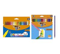 BIC Kids Pastelli Colorati, Plastidecor, Colori per Bambini a Casa e a Scuola &