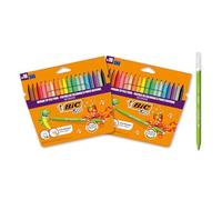 BIC Kids, Pennarelli Lavabili per Bambini, Punta Media, Cancelleria Scuola, Set da 36 unita (2x18),
