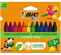 Plastidecor pastelli colorati - in plastica - colori assortiti - Bic - astuccio 12 colori triangle