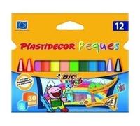 Bic Kids Plastidecor Peques Scatola da 12 Pastelli a Cera Triangolari - Ideali per i più piccoli - Texture Morbida - Non macchia